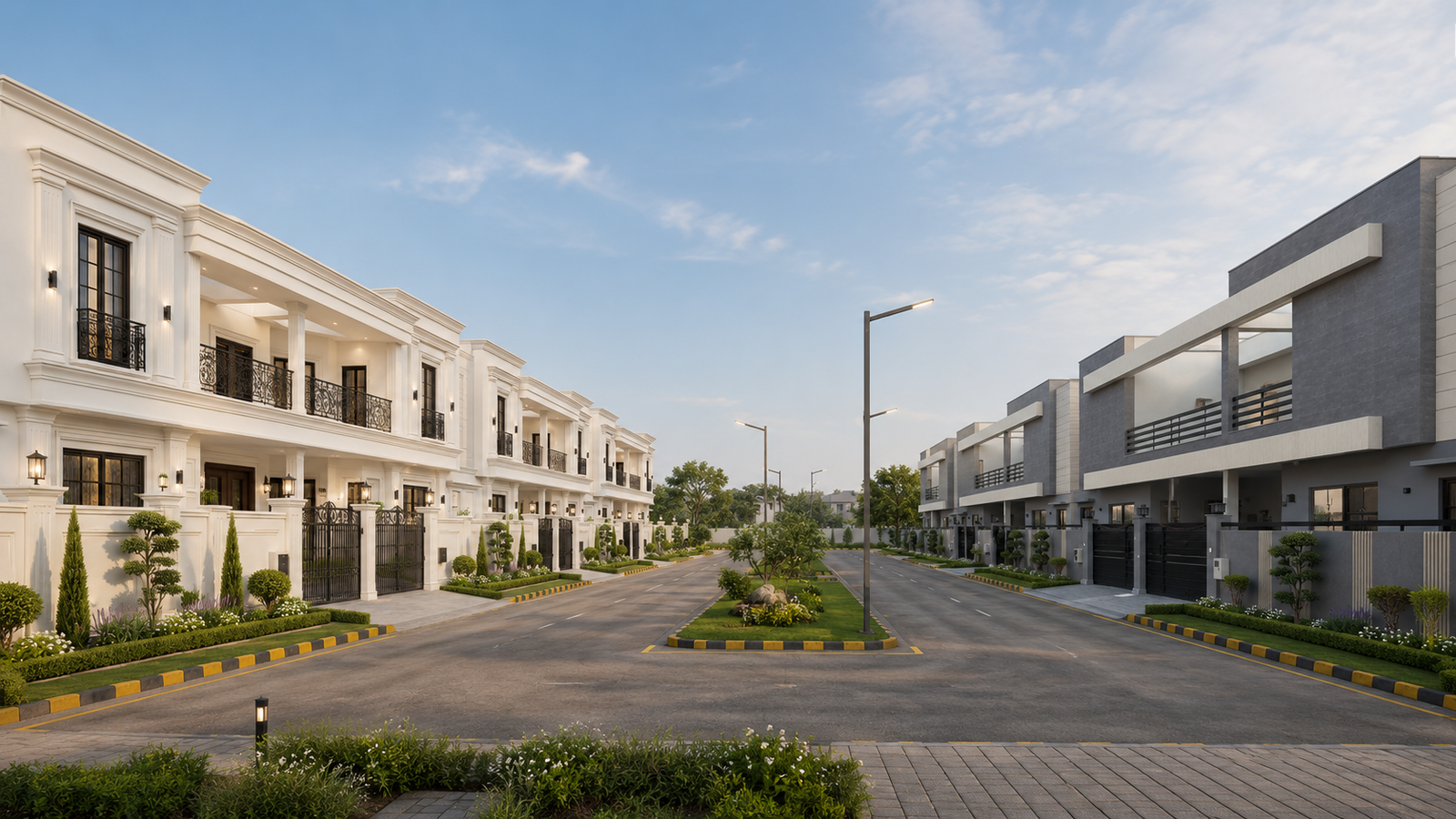 Housing development with modern and classic houses by MEVCON